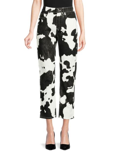 burberry cow print pants|farfetch burberry jeans.